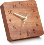 Picket Desk Clock, 4 inch Small Analog Clock Desktop Ornament, Moder... - Image 2