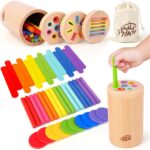 Picket Montessori Child Toddler Toys: 3 in 1Learning Advantageous Motor Expertise ... - Image 2