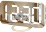 WulaWindy Digital Alarm Clock, Massive Mirrored LED Show with Twin US... - Image 2