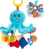 hahaland Child Toys 0-6 Months - Automotive Seat Toys Octopus Toy with Pulling... - Image 2