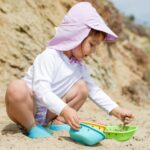 inexperienced sprouts Child Flap Solar Safety Swim Hat - Image 5