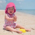 inexperienced sprouts Child Flap Solar Safety Swim Hat - Image 6