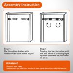Pull Up Bar for Doorway 23.6in Adjustable Door Mounted Heavy Obligation Stee... - Image 7