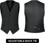 Males's Slim Match 3 Piece Go well with Set, Two Button Stable Blazer Jacket with M... - Image 8