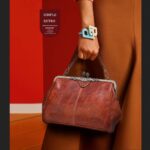 Segater® Girls Retro Hole Oil Wax PU Leather-based Purse Kiss Lock Cross... - Image 3