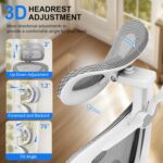 Ergonomic Mesh Workplace Chair, Residence Desk Chair Cozy with Adjustable Lum... - Image 6