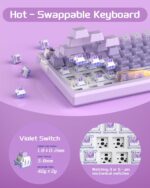 MageGee SKY98 Wi-fi Gasket Mechanical Gaming Keyboard, 96% Scorching Swap... - Image 5