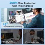 15" Laptop computer Display Extender, 1080P FHD IPS Triple Moveable Monitor for ... - Image 5