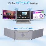15" Laptop computer Display Extender, 1080P FHD IPS Triple Moveable Monitor for ... - Image 6
