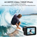 icefox i7 Motion Digital camera 4K 60FPS 30MP with 2X 2150mAh Batteries, Beneath... - Image 3