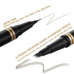 Eyebrow Pen,2-in-1 Waterproof Eyebrow Pencil with 4 Tip Microblading B... - Image 3