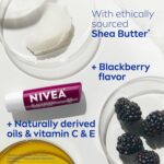 NIVEA Blackberry Lip Care, Tinted Lip Balm with Shea Butter, Nourishin... - Image 7
