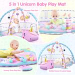 Child Play Mat & Exercise Mat - Child Play Gymnasium Tummy Time Mat with 6 Det... - Image 4