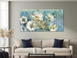 Ardemy Floral Canvas Wall Artwork for Dwelling Room Giant Magnolia White Flo... - Image 5