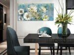 Ardemy Floral Canvas Wall Artwork for Dwelling Room Giant Magnolia White Flo... - Image 6