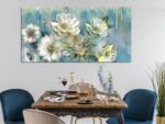 Ardemy Floral Canvas Wall Artwork for Dwelling Room Giant Magnolia White Flo... - Image 7