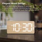 uscce Picket Digital Alarm Clocks for Bedrooms: Dimmable Twin Alarm Cl... - Image 3