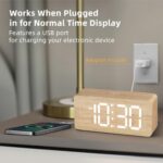 uscce Picket Digital Alarm Clocks for Bedrooms: Dimmable Twin Alarm Cl... - Image 4
