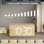 uscce Picket Digital Alarm Clocks for Bedrooms: Dimmable Twin Alarm Cl... - Image 5