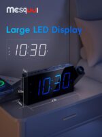 Digital Projection Alarm Clocks for Bedrooms - Giant LED Show, 180°... - Image 3