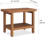 AquaTeak The Unique 24" Spa Teak Bathe Bench with Shelf - Image 4