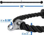 Yes4All Deluxe Tricep Rope Cable Attachment, 27 & 36 inch with 4 Colour... - Image 3