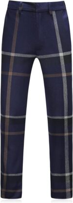 Mens Plaid Swimsuit Slim Match 2 Piece Informal Tuxedo Swimsuit for Males Formal Bla... - Image 4