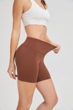 Exercise Shorts Girls Excessive Waisted 5 Inch Operating Health club Yoga Biker Shorts... - Image 4