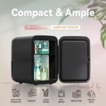 EUHOMY Mini Fridge, 4 Liter/6 Cans AC/DC Small Fridge for Skinca... - Image 3