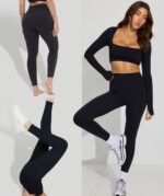GAYHAY Excessive Waisted Leggings for Ladies - Delicate Opaque Slim Tummy Contro... - Image 3