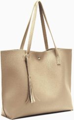 Ladies Tote Luggage High Deal with Satchel Purses PU Fake Leather-based Tote Bag w... - Image 4