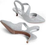 DREAM PAIRS Kitten Heels for Girls Closed Toe Pointed Toe Low Heel Str... - Image 5