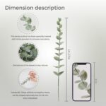 18pcs Eucalyptus Stems Synthetic Eucalyptus Leaves Stems Synthetic F... - Image 3