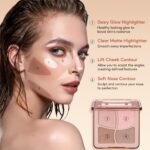 FelinWel Spotlight & Contour Make-up Palette - Lengthy-Lasting Matte Shimm... - Image 3