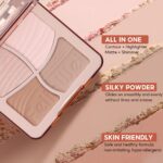 FelinWel Spotlight & Contour Make-up Palette - Lengthy-Lasting Matte Shimm... - Image 4