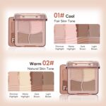 FelinWel Spotlight & Contour Make-up Palette - Lengthy-Lasting Matte Shimm... - Image 7