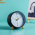 4 inches Tremendous Silent Alarm Clock, Basic Black Beep Wake Spherical Alarm... - Image 5