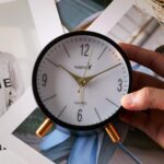 4 inches Tremendous Silent Alarm Clock, Basic Black Beep Wake Spherical Alarm... - Image 6