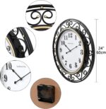 24 Inch Classic Iron Metallic Body Wall Clock Silent, Battery Operated, ... - Image 5