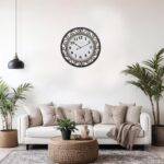 24 Inch Classic Iron Metallic Body Wall Clock Silent, Battery Operated, ... - Image 7