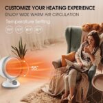 2-in-1 Heater Fan Combo, Air Circulator Fan with Distant Management, 55° A... - Image 4