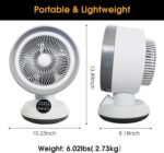 2-in-1 Heater Fan Combo, Air Circulator Fan with Distant Management, 55° A... - Image 6