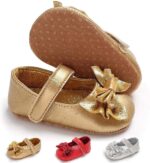 Child Lady Footwear Mary Jane Flats with Bowknot Non-Slip Toddler First Wa... - Image 4