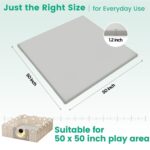 Inaya Child Play Mat Vegan Leather-based 50x50”, Waterproof - Wipeable, Tender ... - Image 8