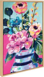 Kate and Laurel Sylvie Miss Mabel's Summer season Bouquet Framed Canvas Wall ... - Image 5