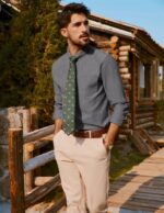 PJ PAUL JONES Mens Basic Match Linen-Cotton Shirt Button Down Lengthy Sle... - Image 3