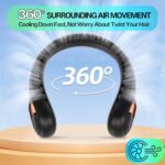 KIDEE Neck Fan, Transportable Bladeless Neck Followers, Improve 360° Airflow, Su... - Image 6