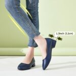 hash bubbie Girls's Loafers Slip on Footwear Chunky Low Block Heels Shut... - Image 5