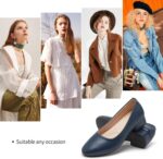 hash bubbie Girls's Loafers Slip on Footwear Chunky Low Block Heels Shut... - Image 6