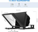 NEEWER X12 14 inch Aluminum Alloy Teleprompter for iPad Pill Smartph... - Image 4